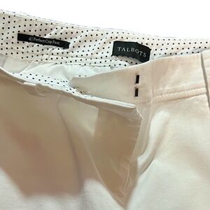 Talbots Perfect Crop Pant, White, Size 4